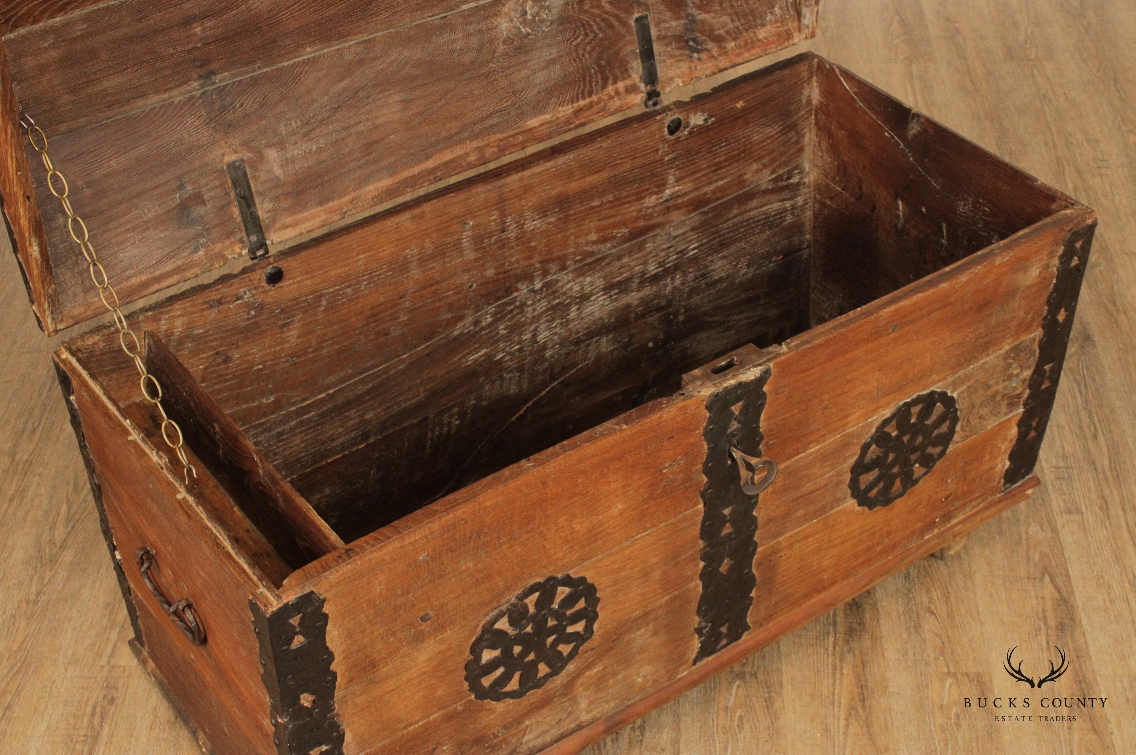 18th Century Antique Teak Blanket Chest or Trunk