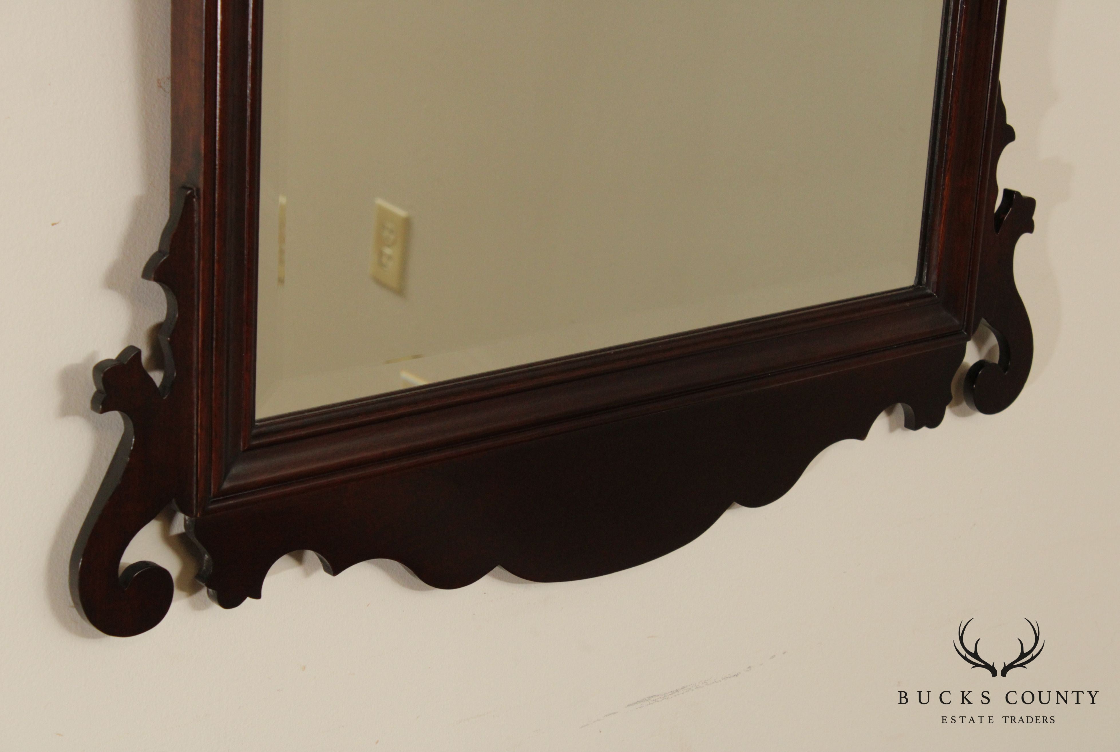 Stickley Chippendale Style Mahogany Wall Mirror