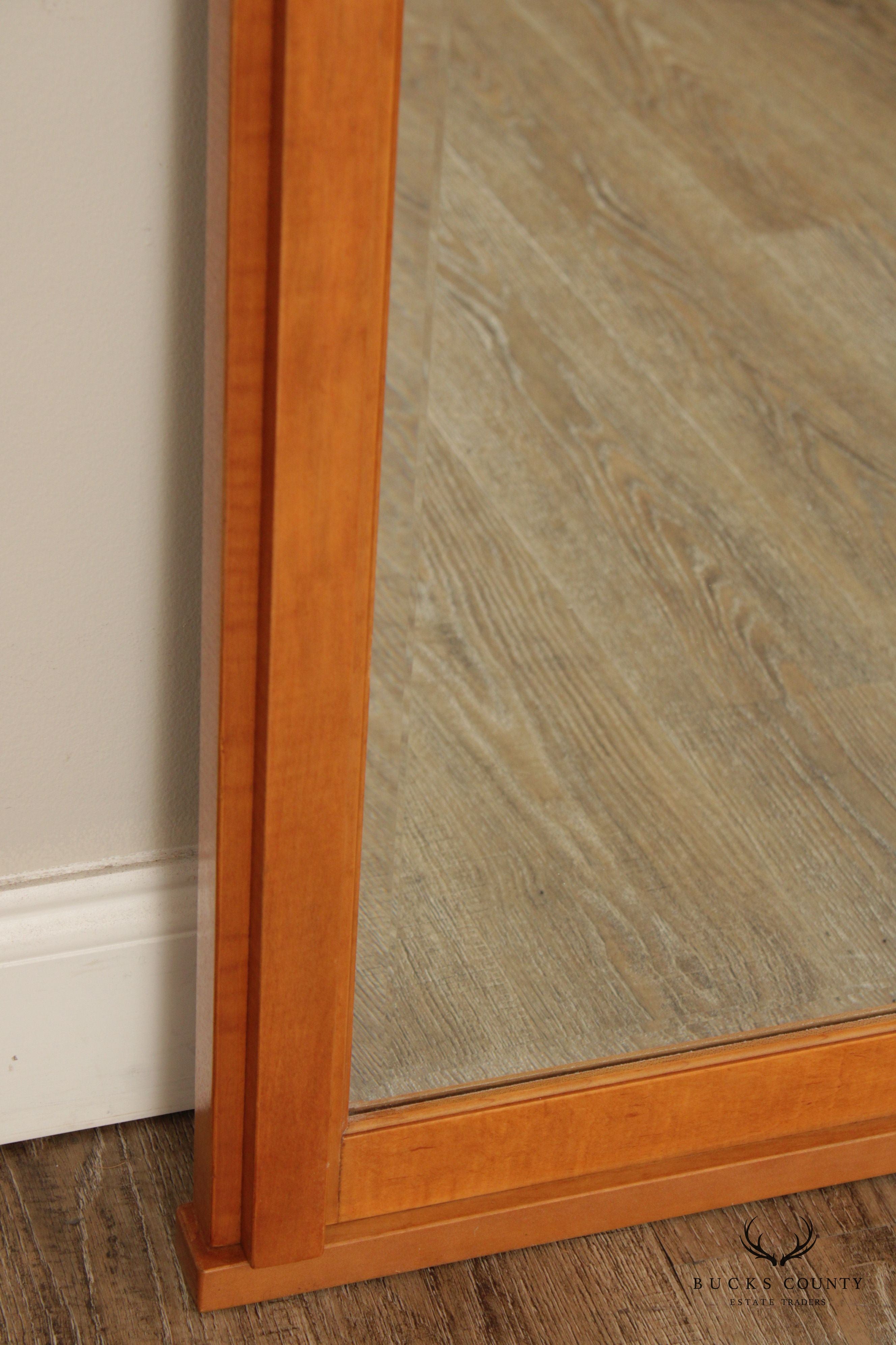 Hickory White Biedermeier Style Beveled Wall Mirror