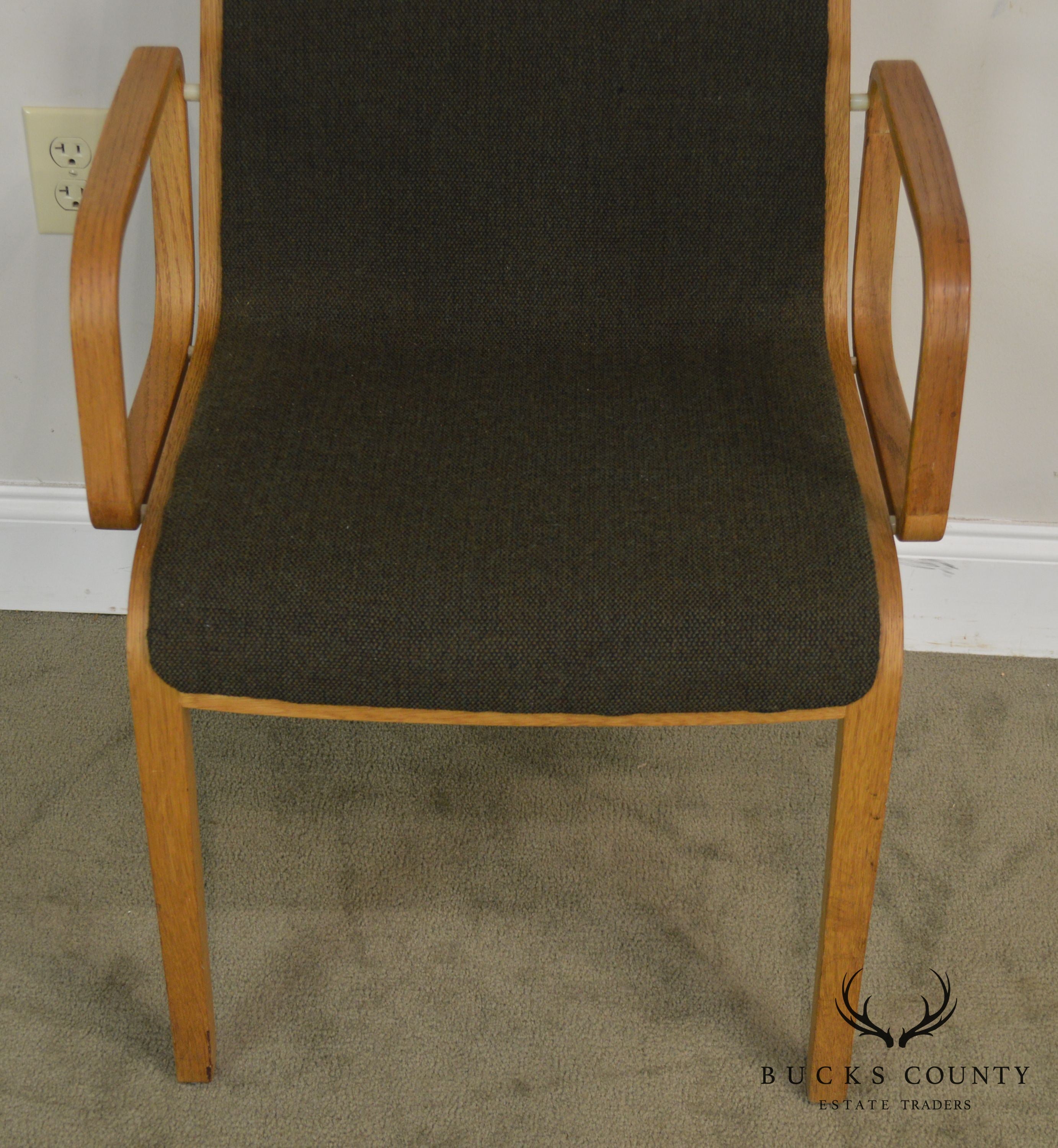 Knoll Bill Stephans Mid Century Modern Bent Wood Arm Chair