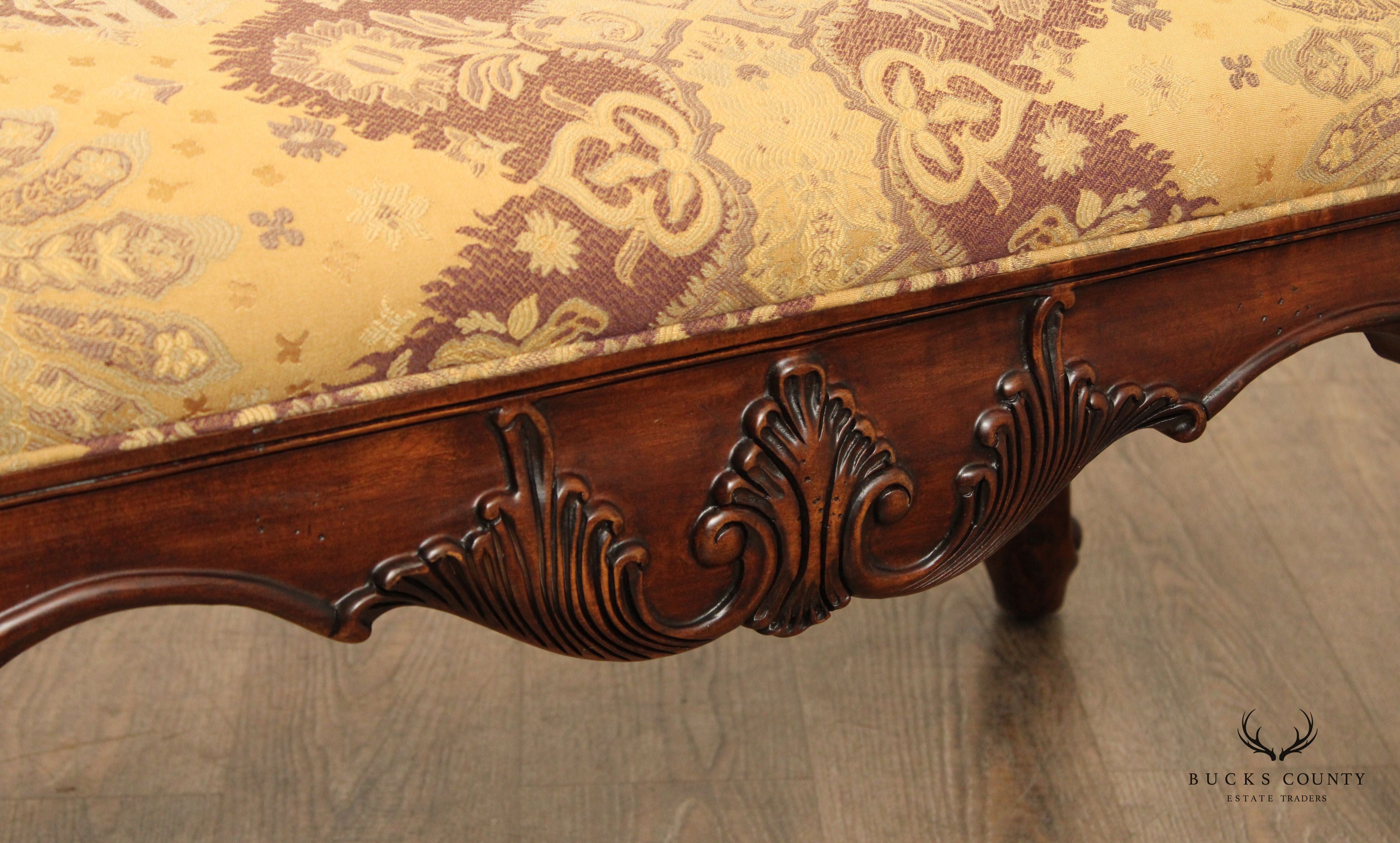 Hancock & Moore French Louis XV Style Carved Window Bench