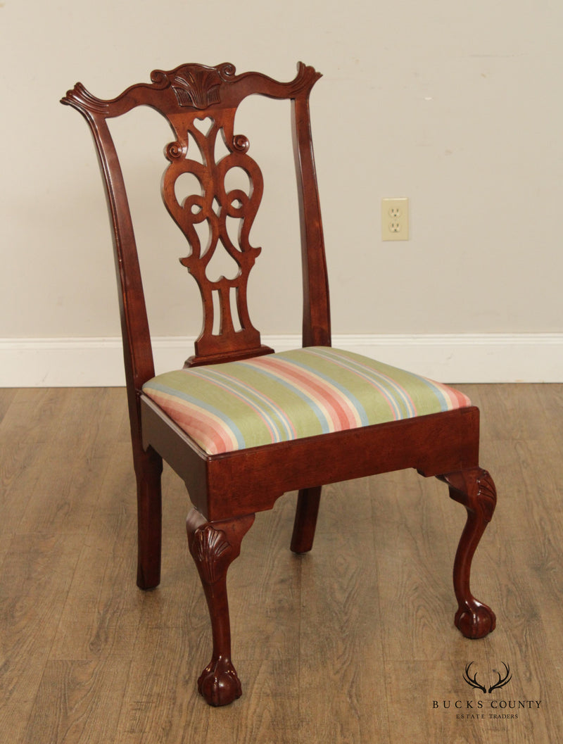 Chippendale Style Carved Mahogany Set of 10 Dining Chairs