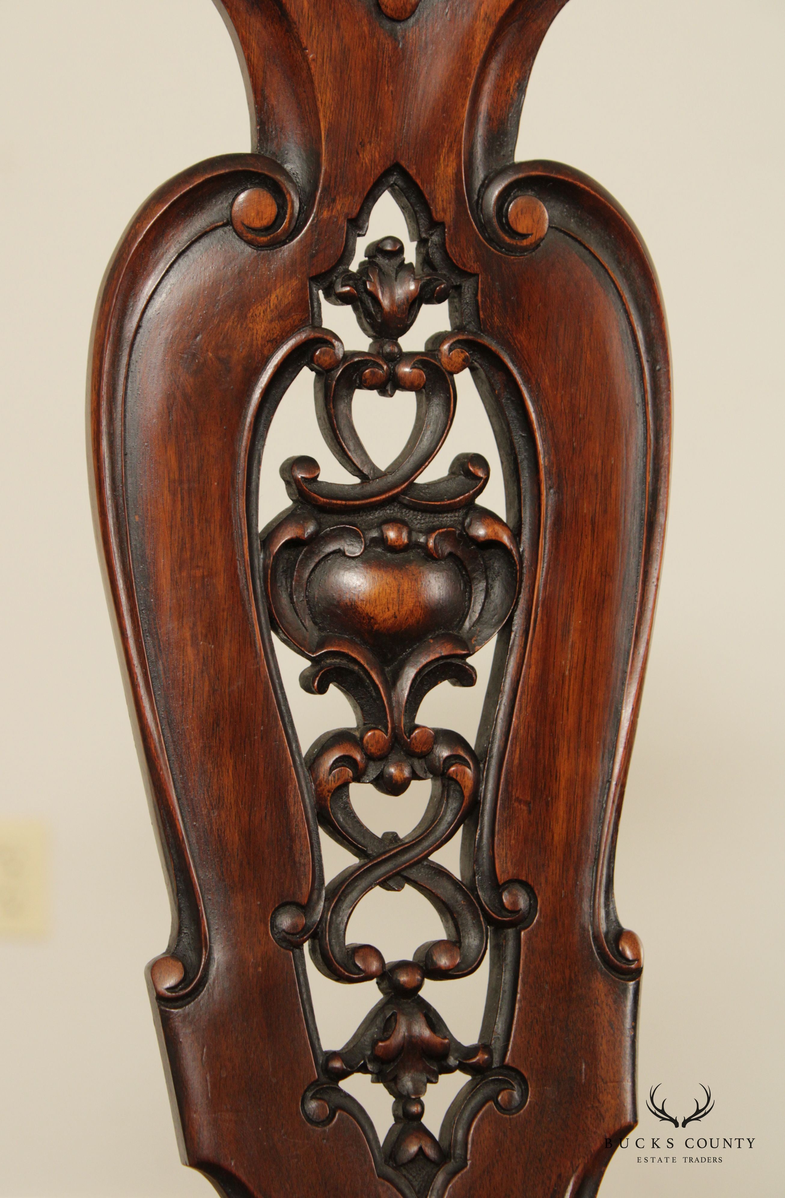 Portuguese Rococo Style Carved Dining Side Chair