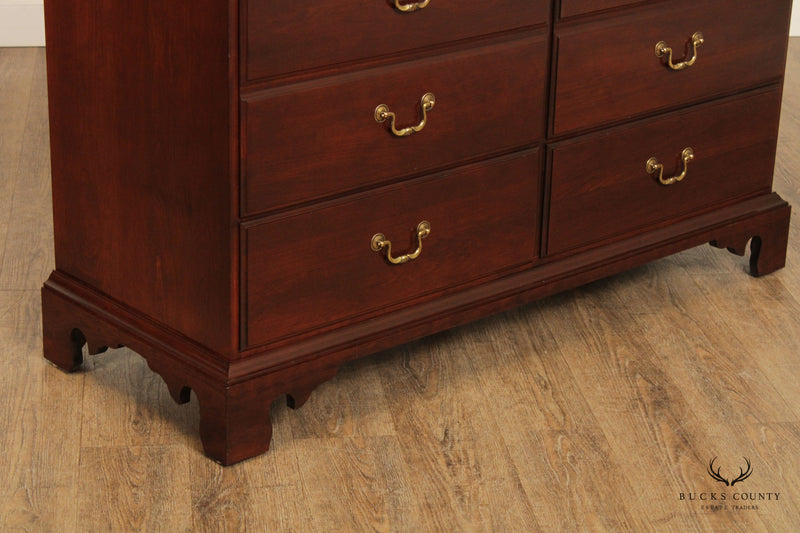 Durham Furniture Chippendale Style Cherry Double Chest of Drawers