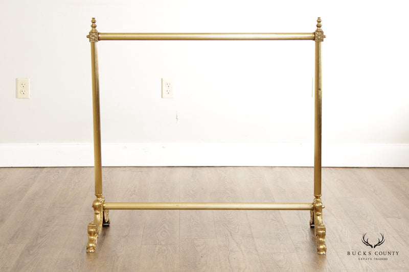 French Louis XVI Style Brass Quilt Rack