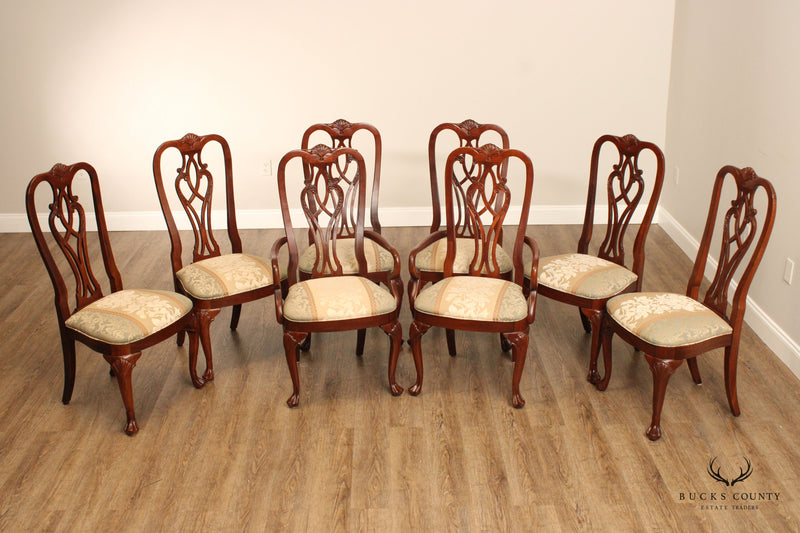 Ethan Allen 18th Century Collection Set of Eight Mahogany Dining Chairs