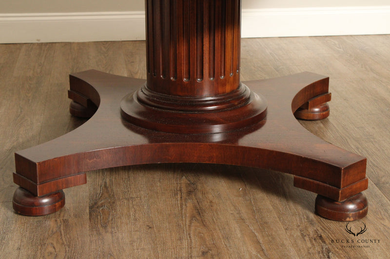 Polo Ralph Lauren Empire Style Round Walnut Expandable Dining Table