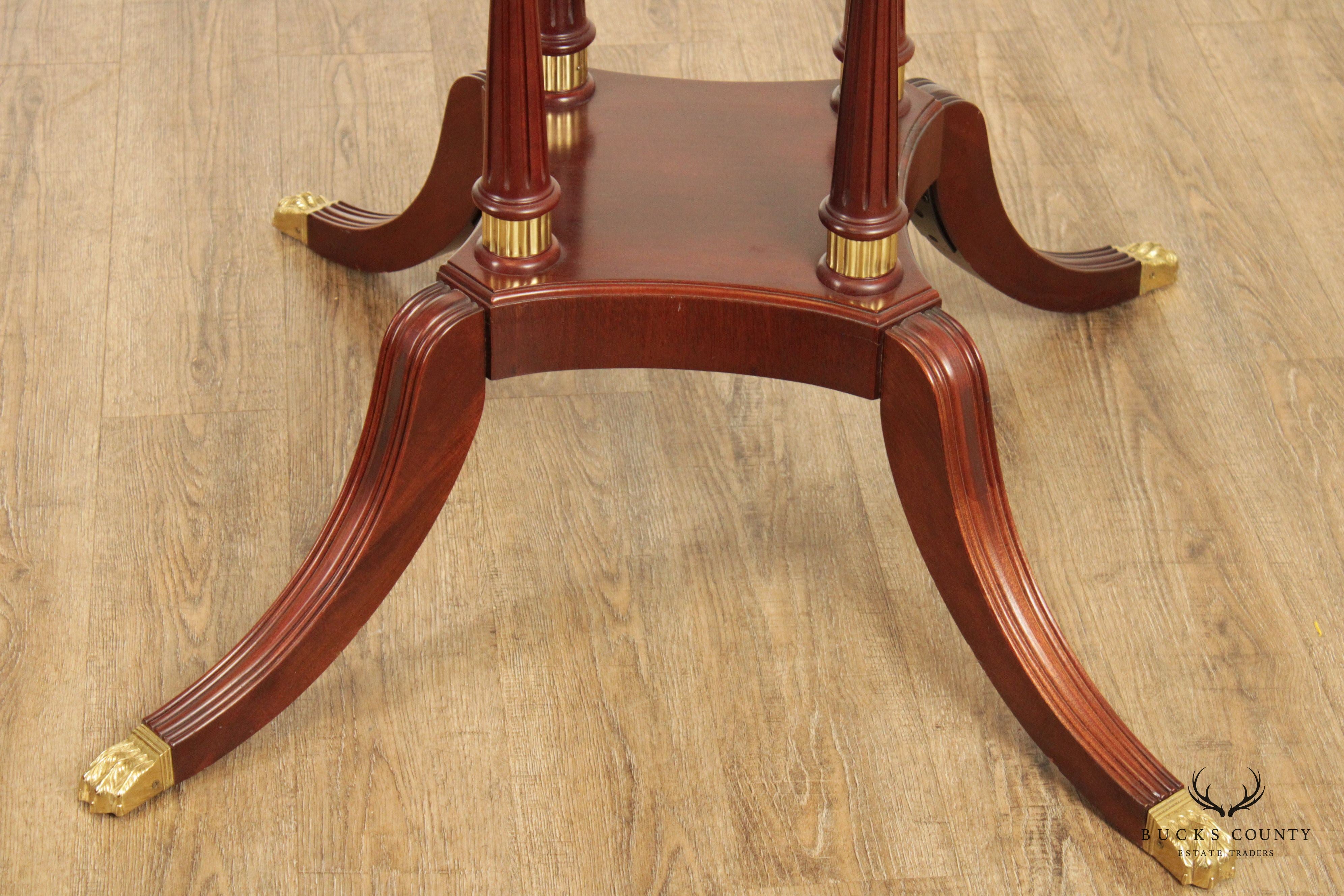 Craftique Regency Style Banded Mahogany Side Table