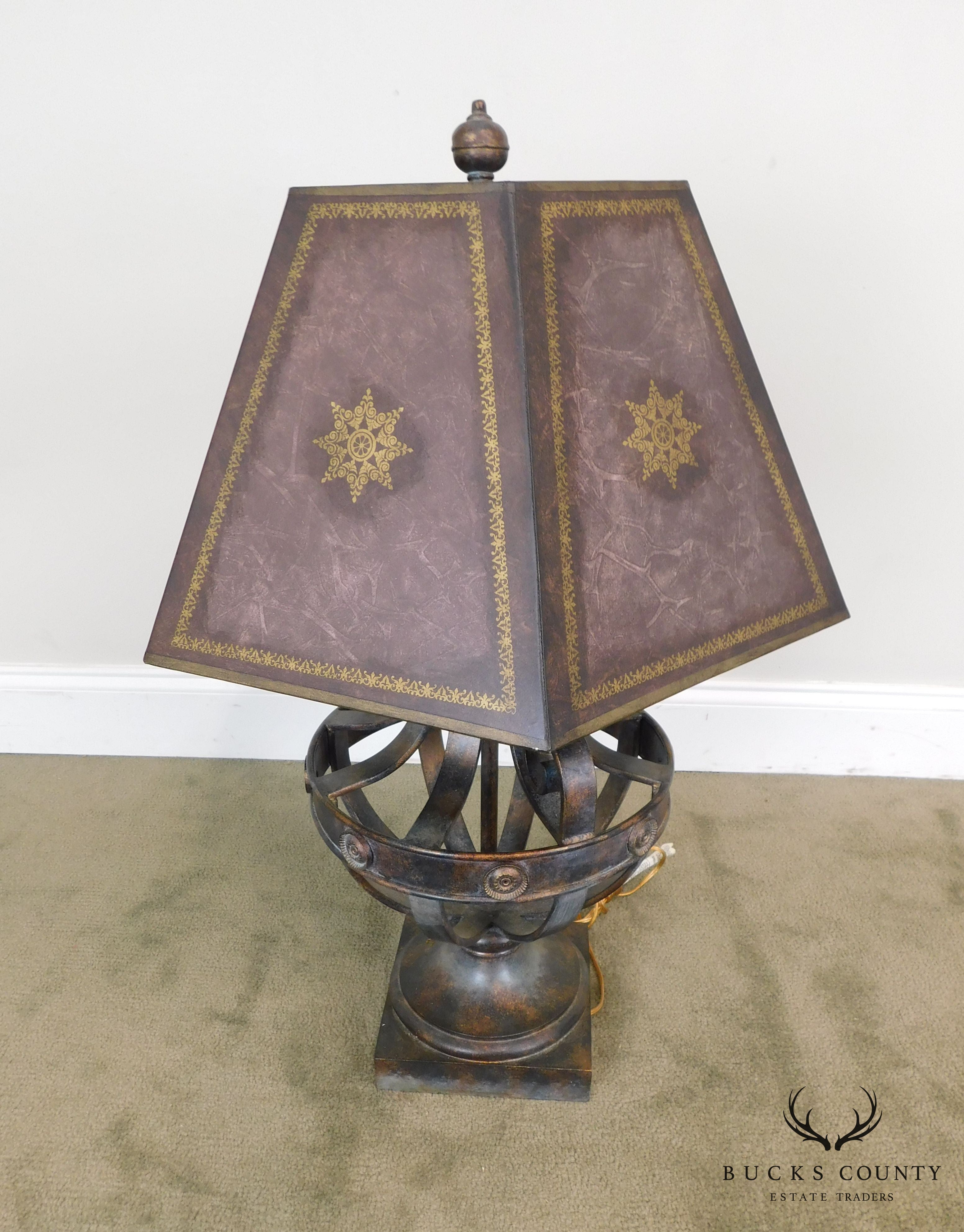 Regency Style Metal Table Lamp Possibly Maitland Smith