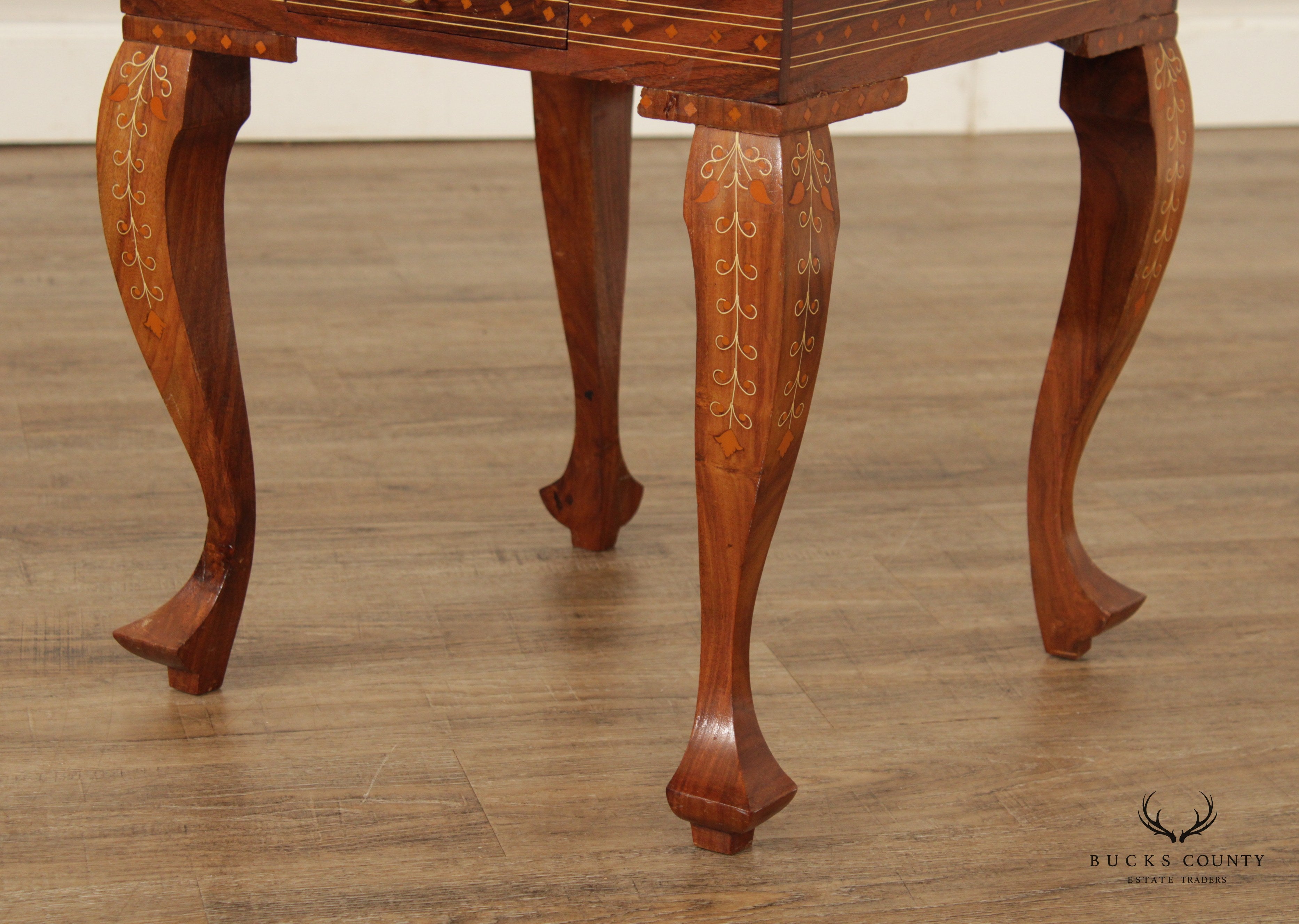 Vintage Moroccan Carved and Inlaid Chess Game Table