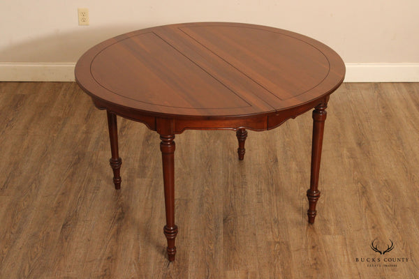 Tell City Chair Co. Early American Style Round Cherry Extendable Dining Table