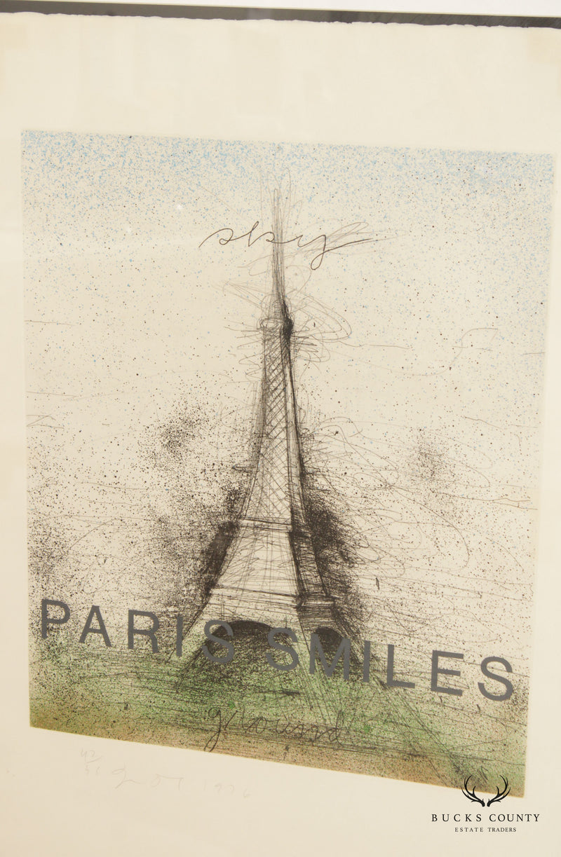Jim Dine 'Paris Smiles' and 'Paris smiles in Darkness'  Etchings