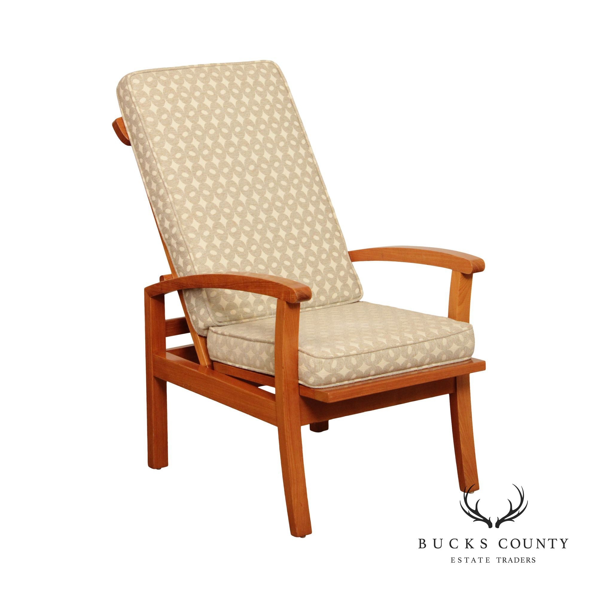 Danish Modern Style Teak Reclining Armchair