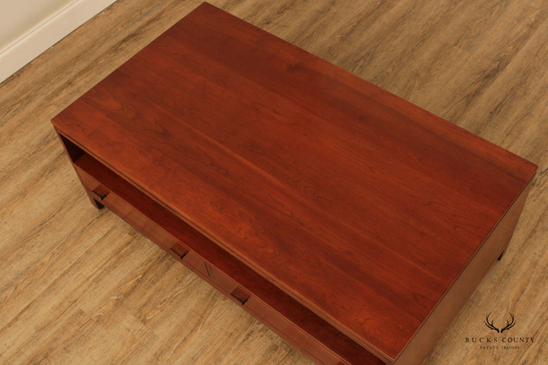 Stickley Modern Collection Cherry Storage Cocktail Table
