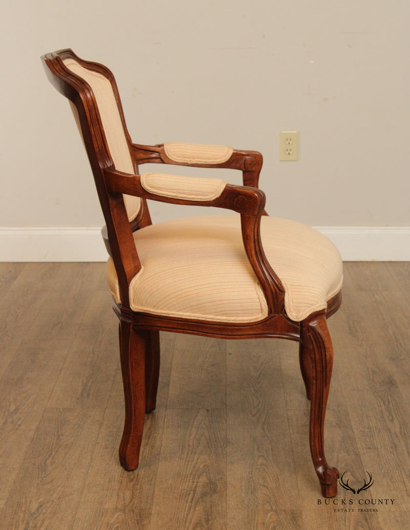 French Louis XV Style Carved Fauteuil Armchair