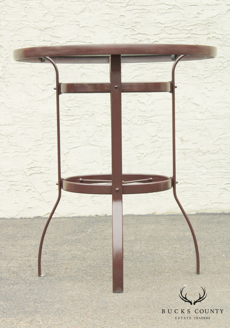 Woodard Belden Aluminum Patio 4 Piece Patio High Top Table & Chairs Set