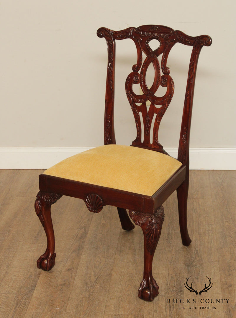 Georgian Chippendale Style Carved Mahogany Chair