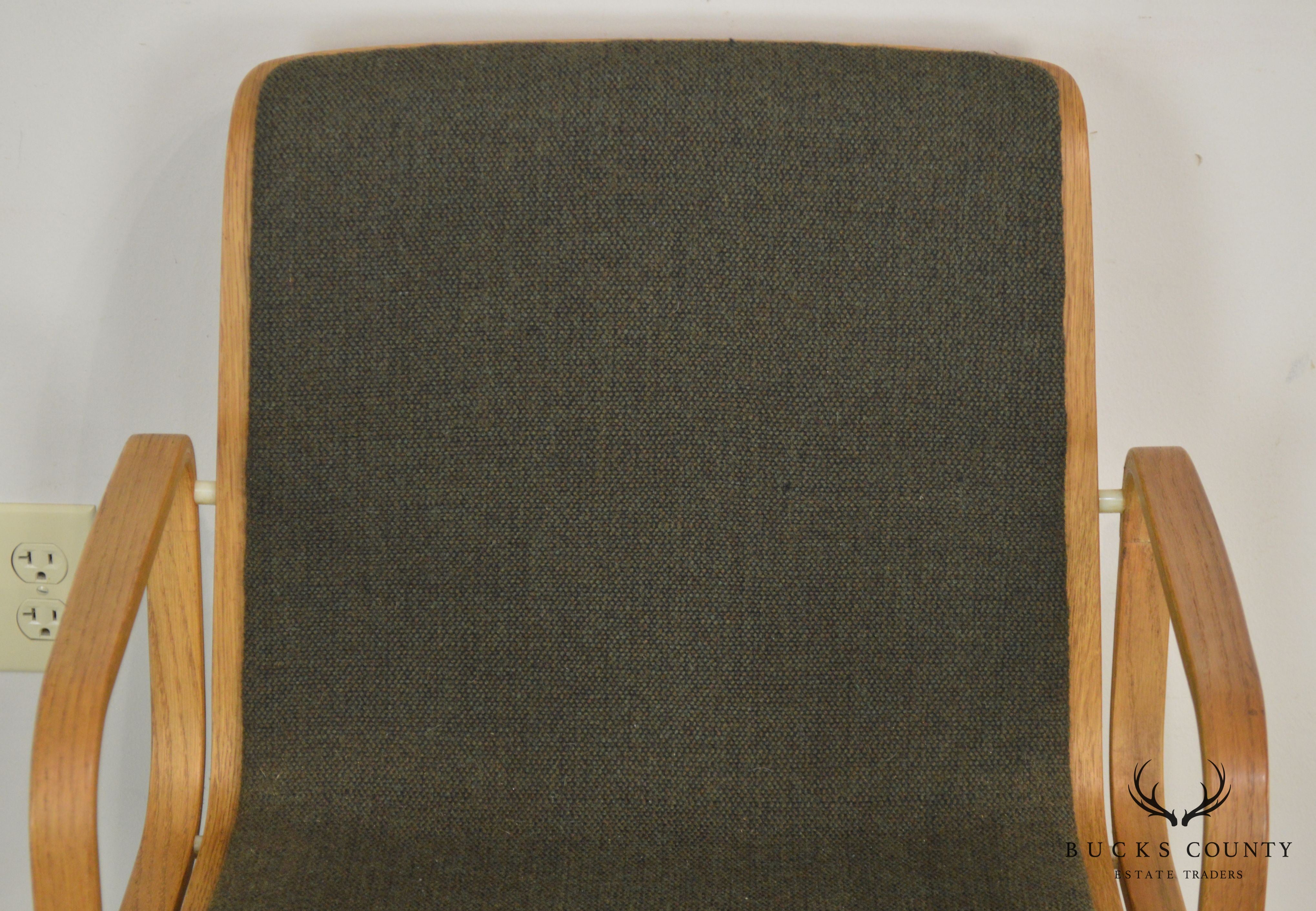 Knoll Bill Stephans Mid Century Modern Bent Wood Arm Chair