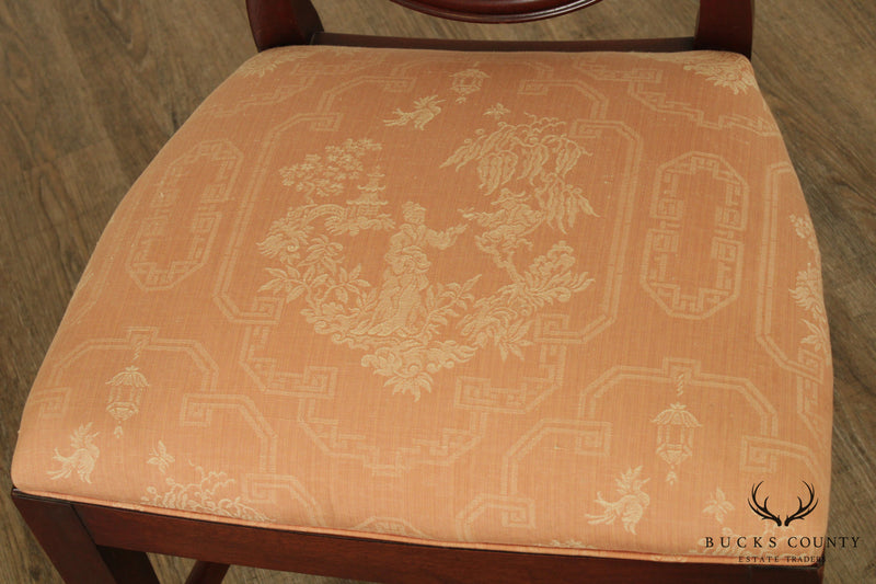 Hepplewhite Style Custom Mahogany Shield Back Side Chair