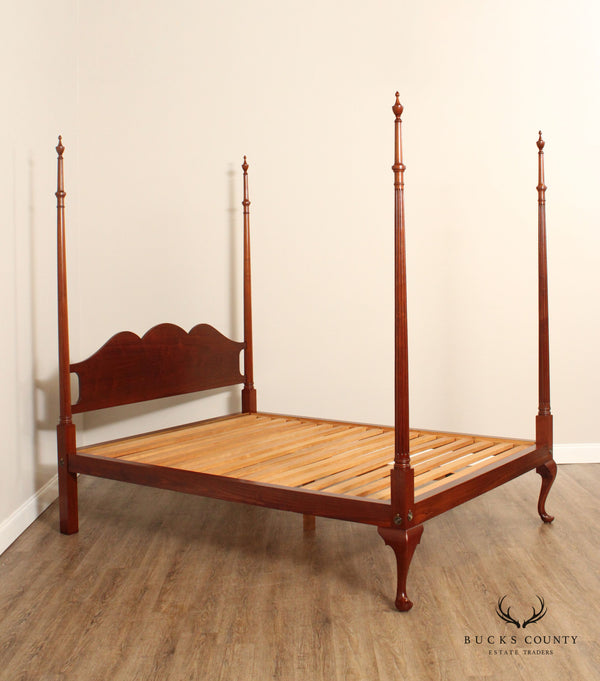 Irion Company Queen Anne Style Mahogany Queen Size Poster Bed