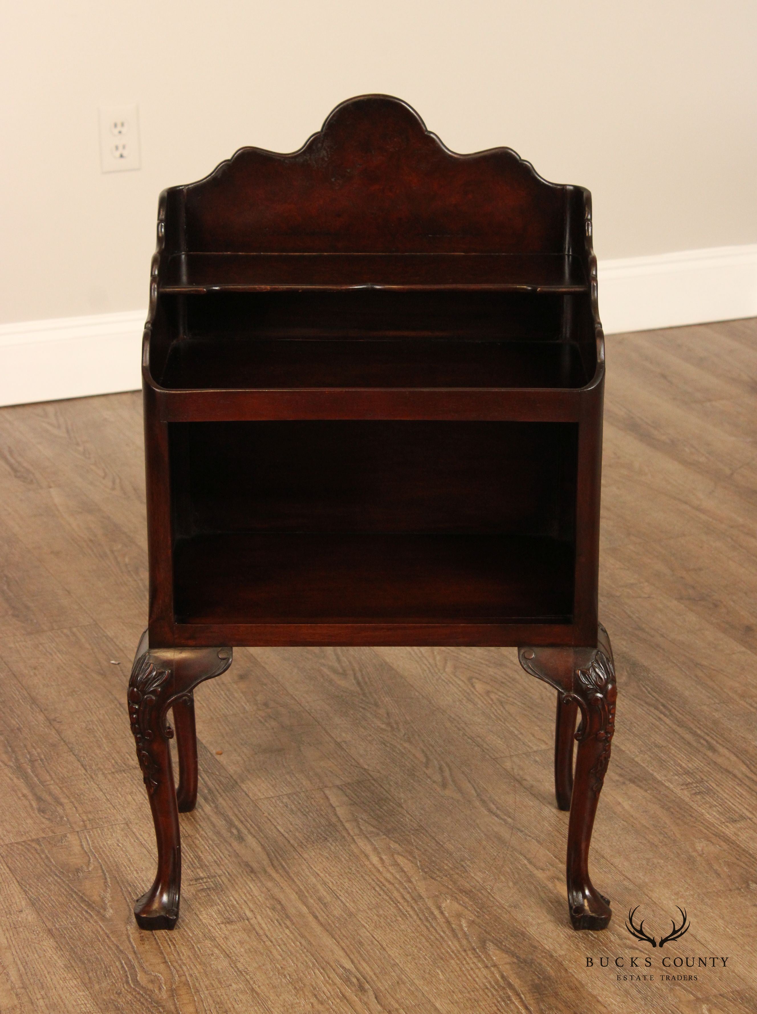 Queen Anne Style Mahogany Bookstand