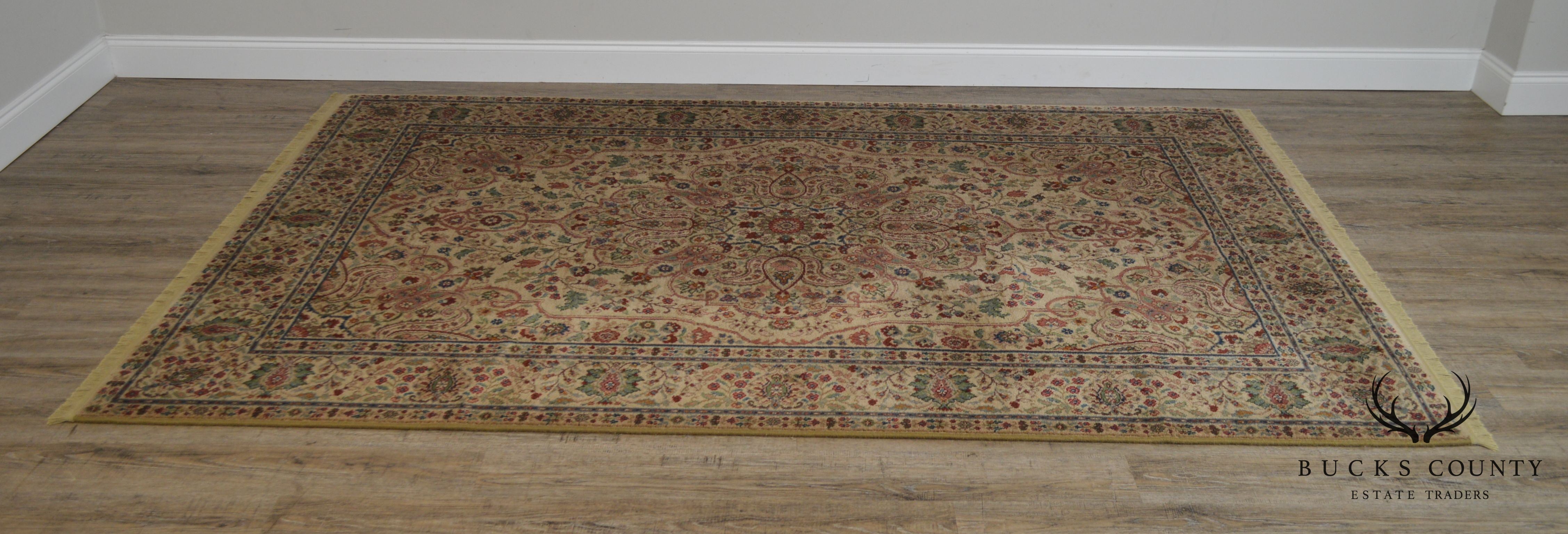 Karastan Tea Wash Samovar Tebriz Medallion 5'9" x 9 Rug