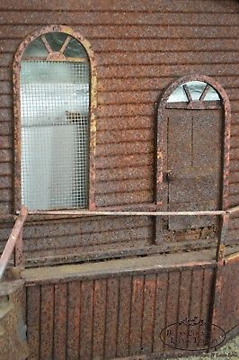 Curtis Jere Large Rusted Metal Wall Sculpture of Meeting House