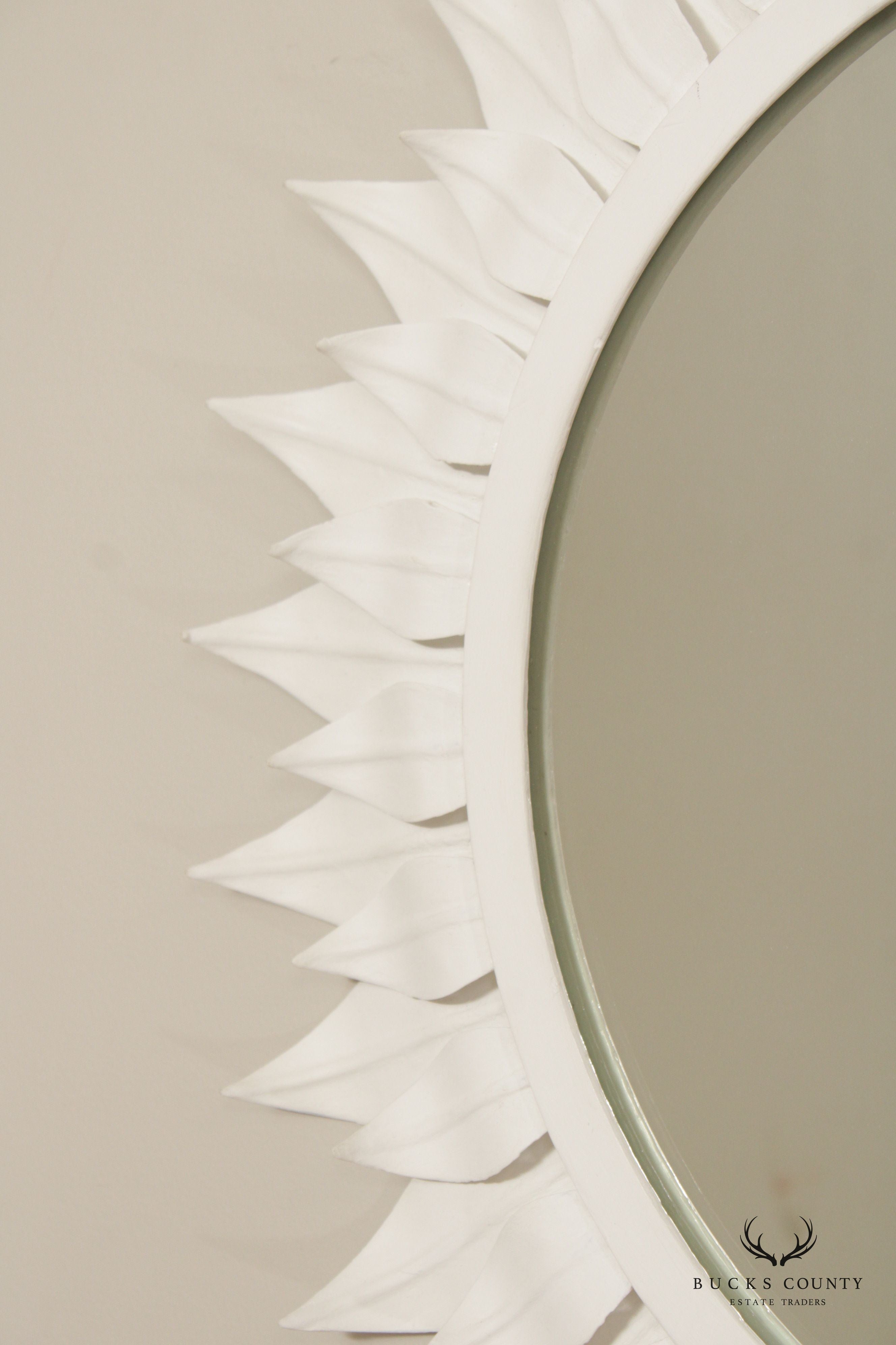 Currey & Company Enameled Steel Sunburst Wall Mirror