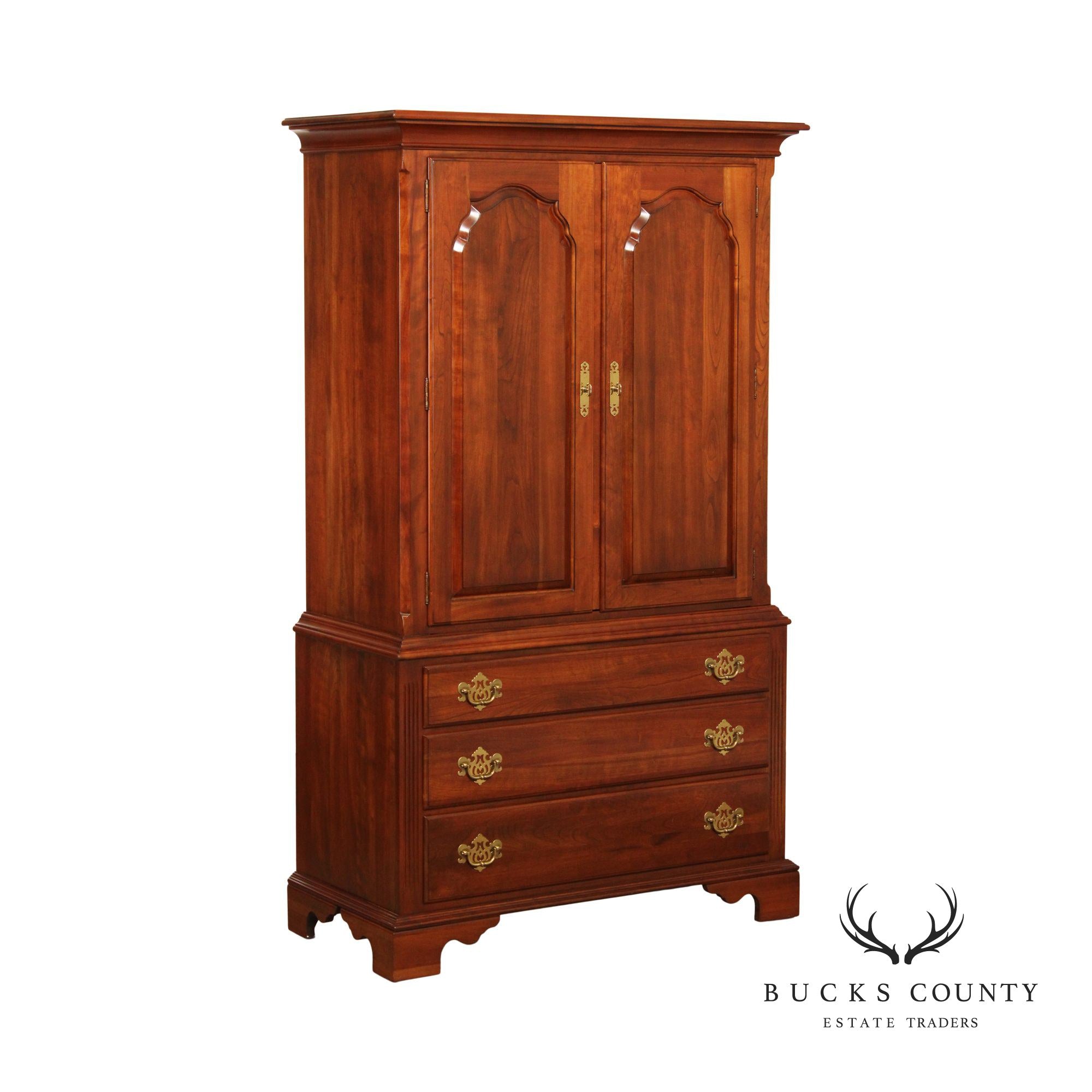 Knob Creek Chippendale Style Cherry Armoire