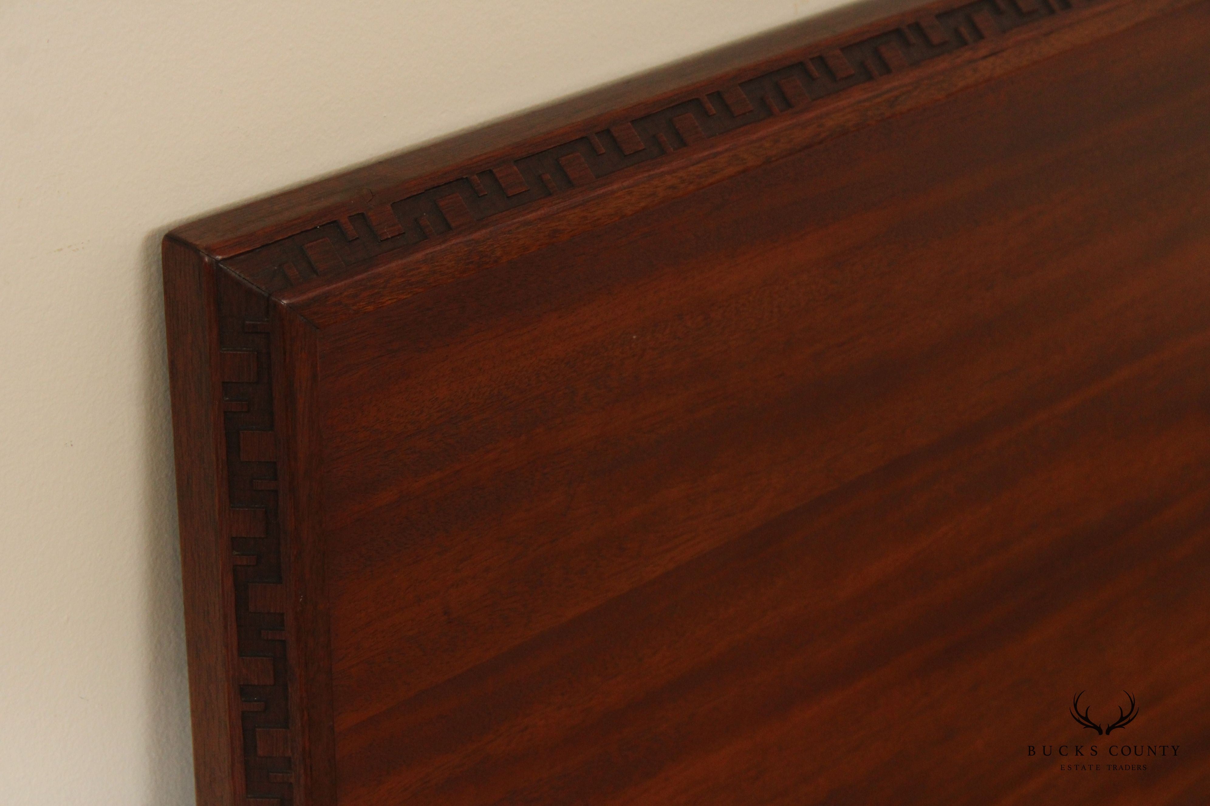 Heritage Henredon by Frank Lloyd Wright Full-Size Mahogany 'Taliesin' Headboard