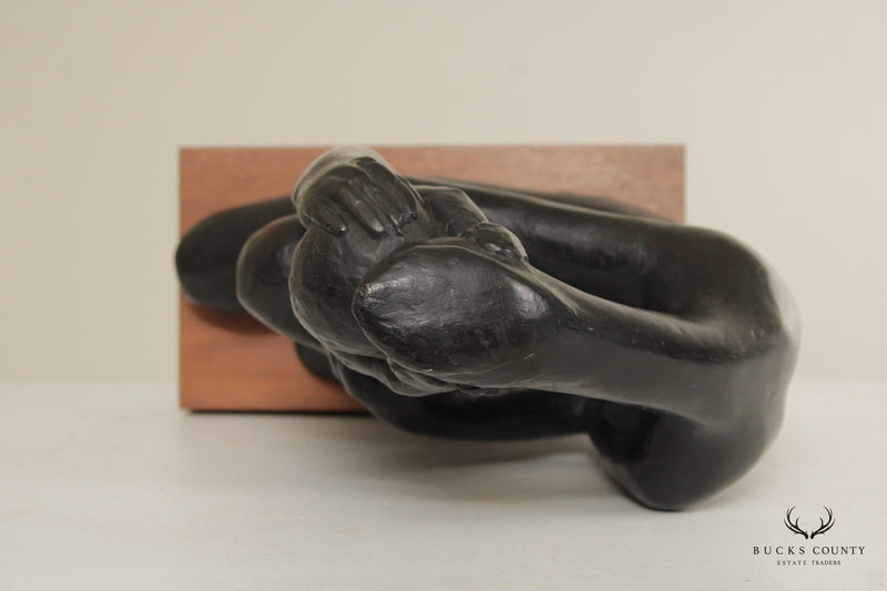 MOTHER AND CHILD, MANUEL CARBONELL SCULPTURE 1968