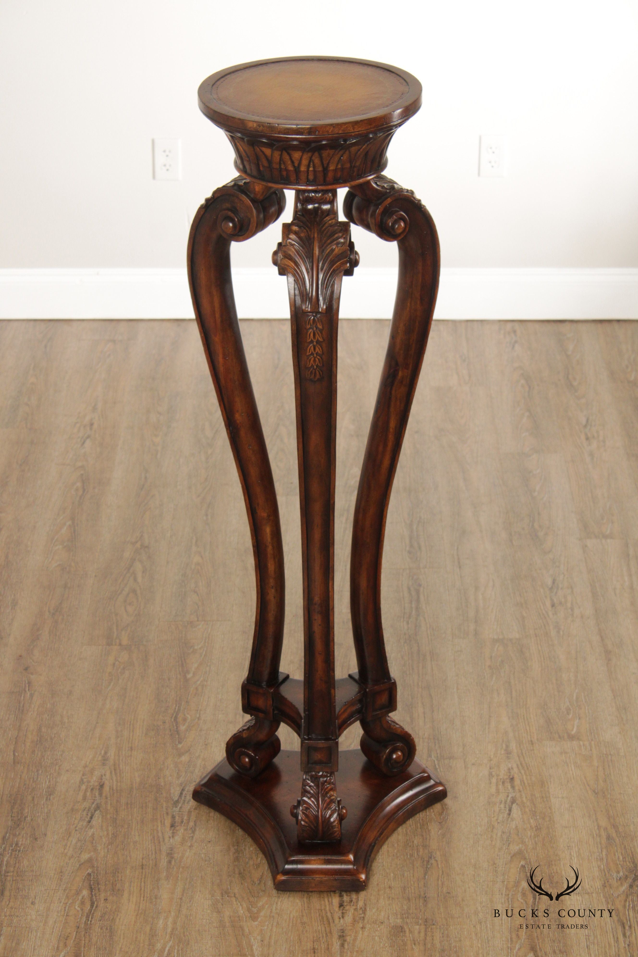 John Richard Regency Style Carved Pair Pedestals Stands