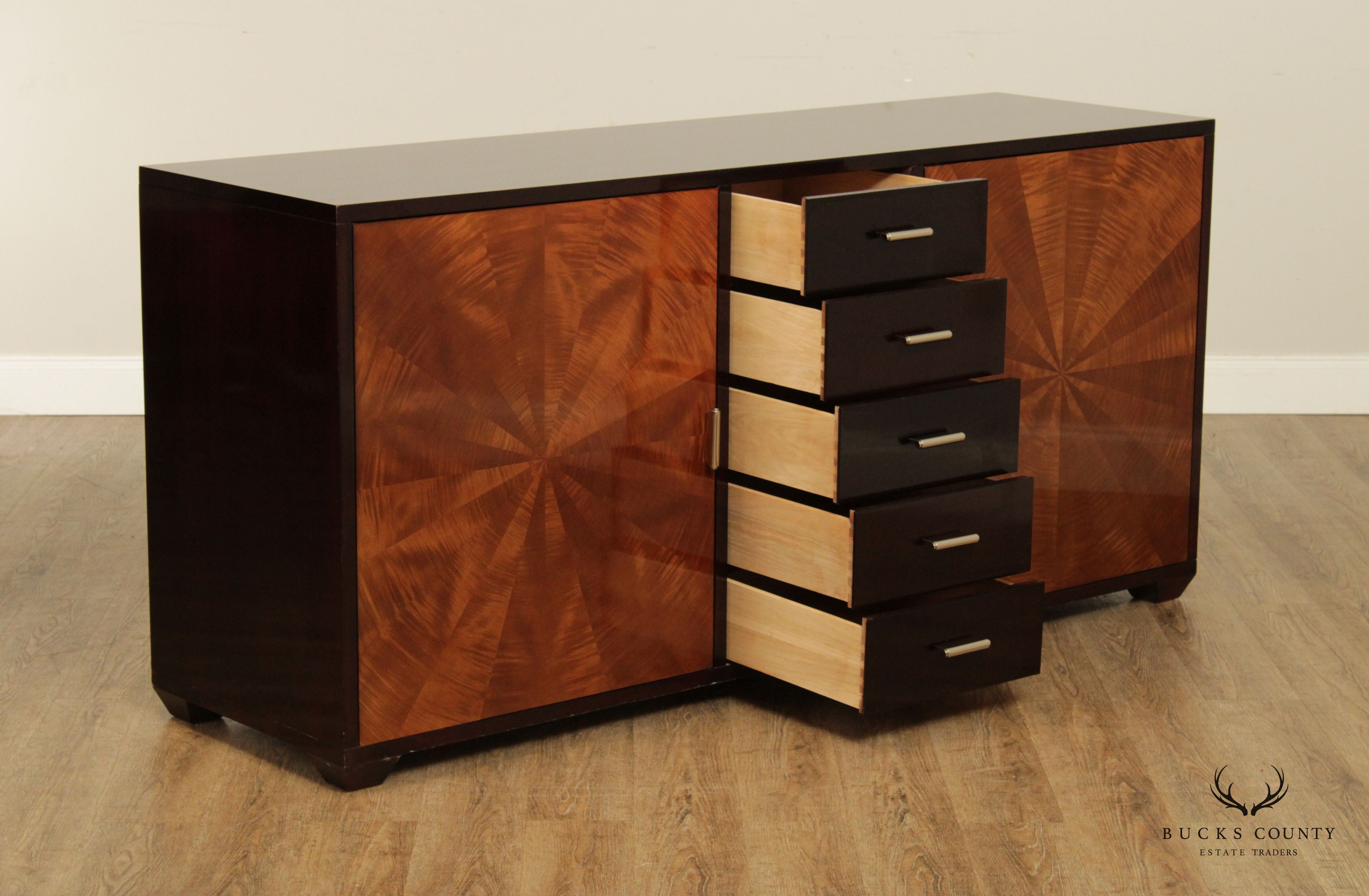 Larry Laslo for John Widdicomb Starburst Door Sideboard