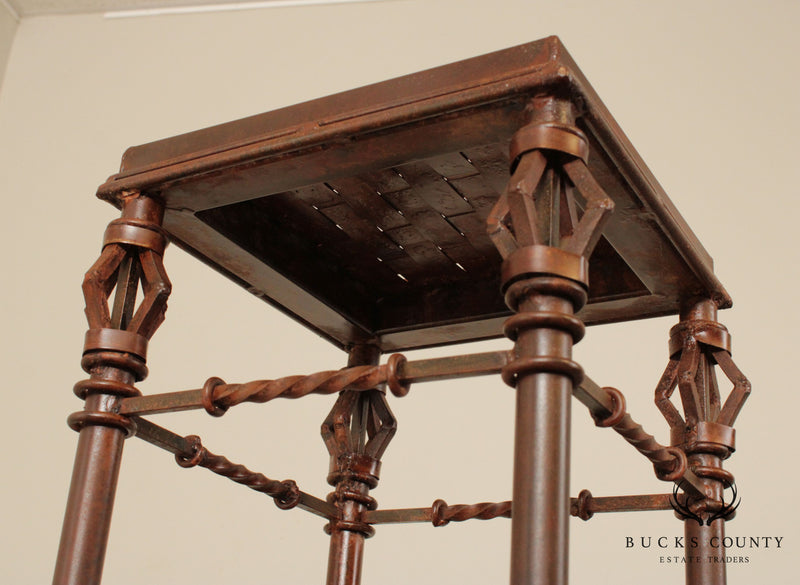 Gothic Style Wrought Iron Plant Stand