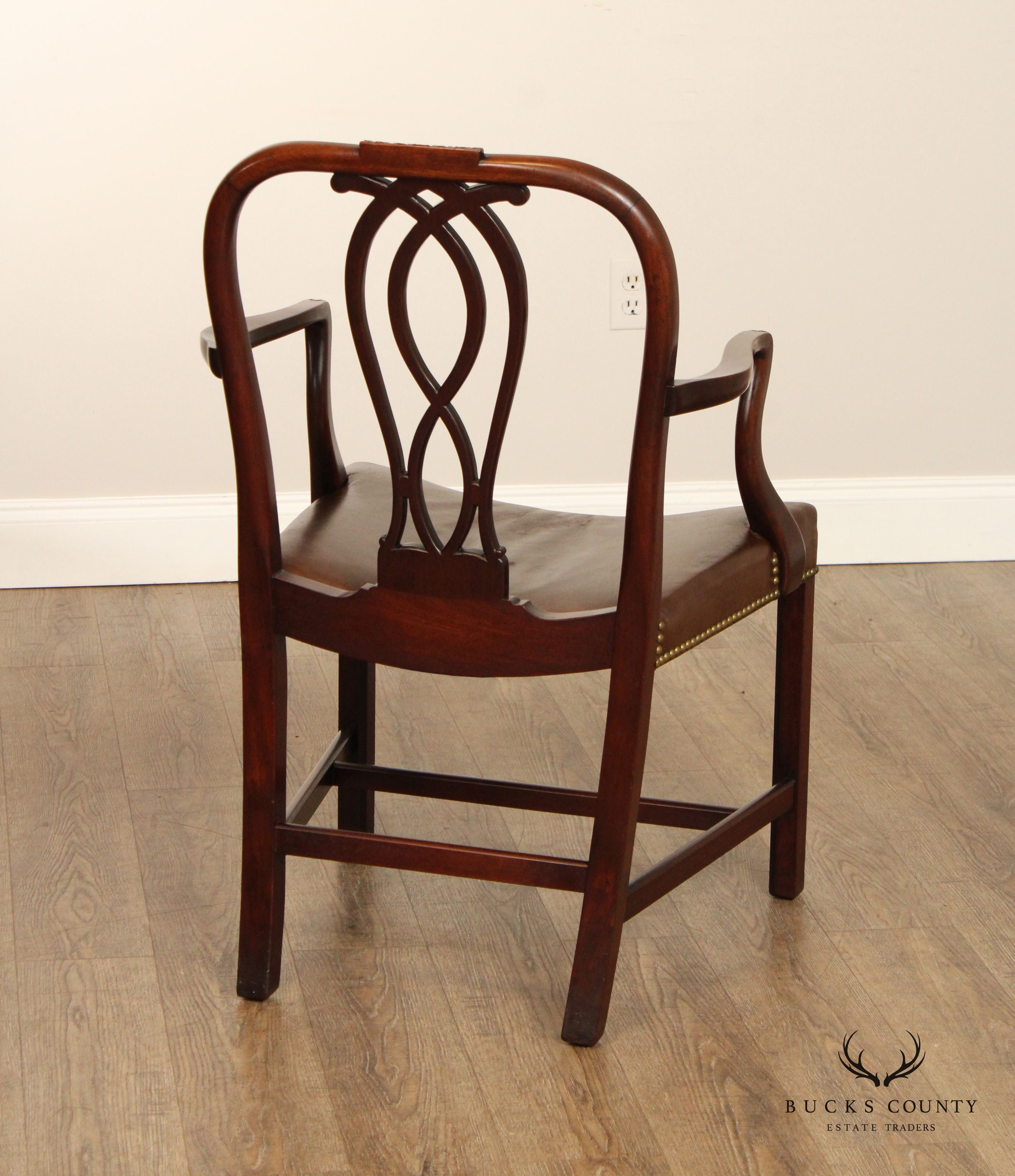 A.H. Davenport Co. Chippendale Style Custom Mahogany Armchair