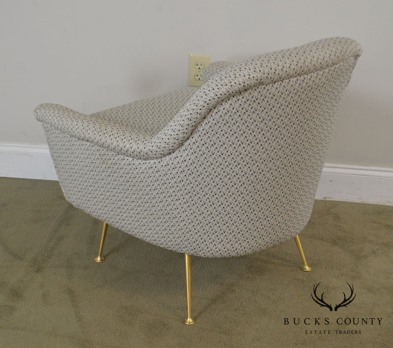 Modern Design Brass Leg Lounge Chair