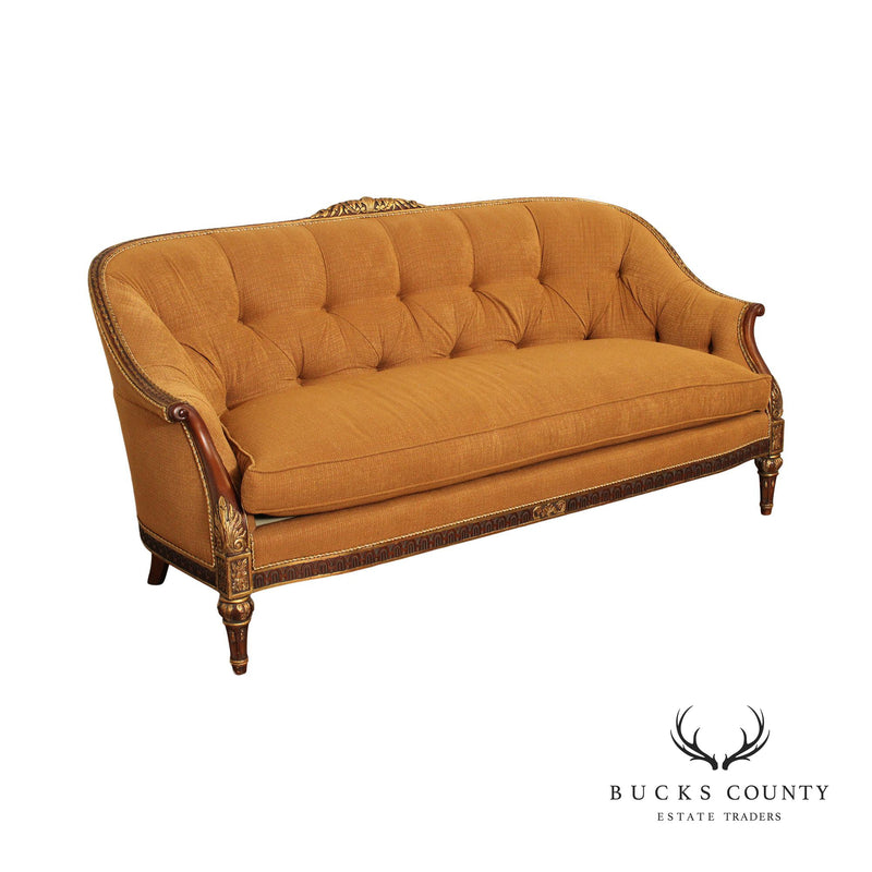 Century Furniture Italian Regency Style Tufted Sofa