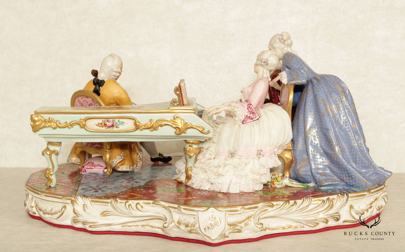 Italian 20th C. Luigi Fabris Porcelain Concert Figurine