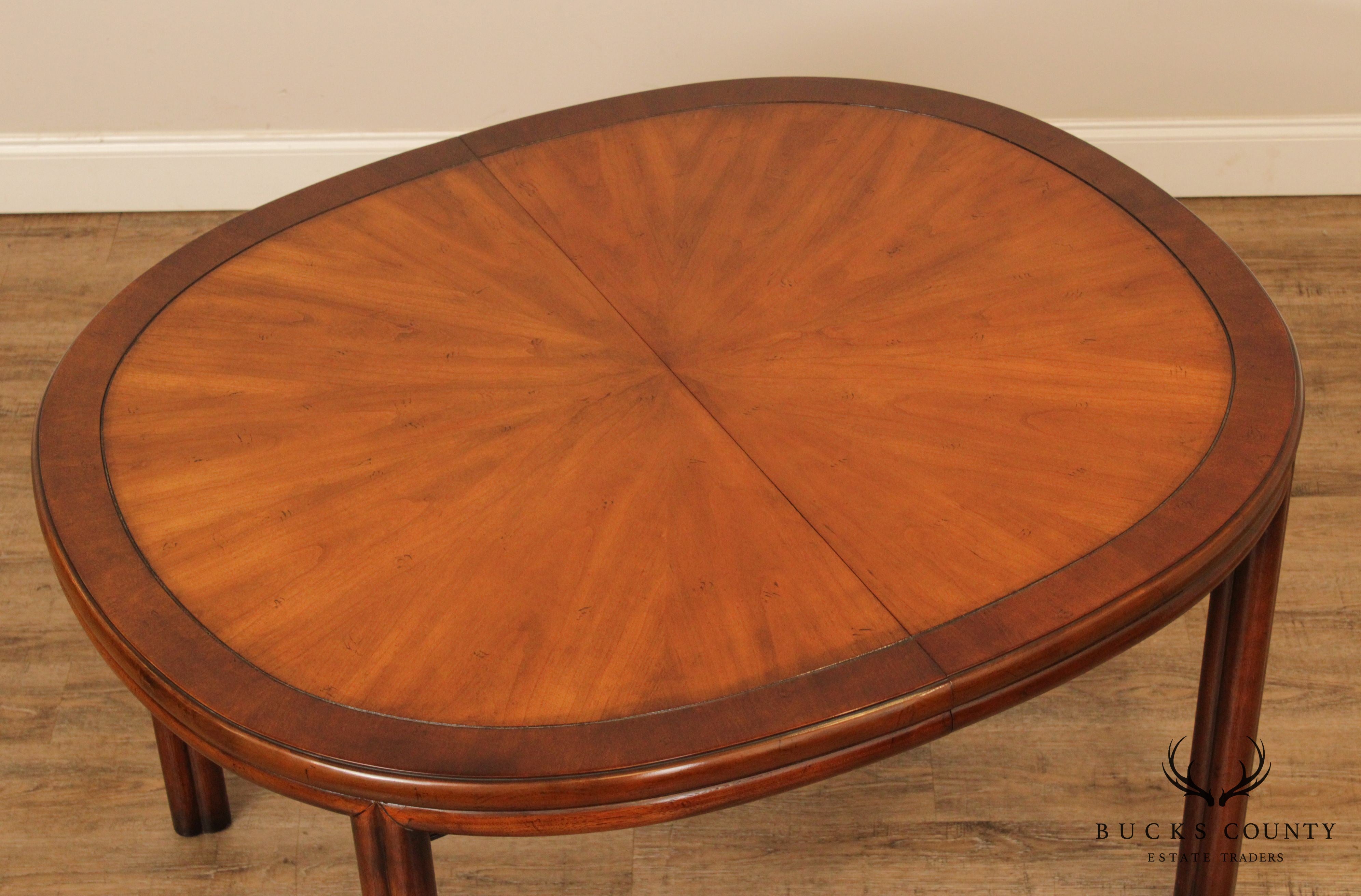 Drexel Tai Ming Oval Sunburst 2 Tone Vintage Dining Table