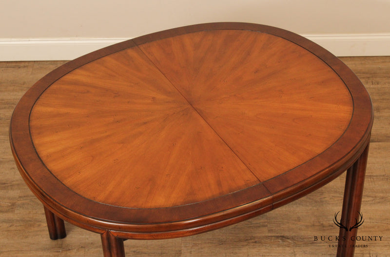 Drexel Tai Ming Oval Sunburst 2 Tone Vintage Dining Table