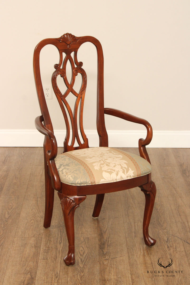 Ethan Allen 18th Century Collection Set of Eight Mahogany Dining Chairs