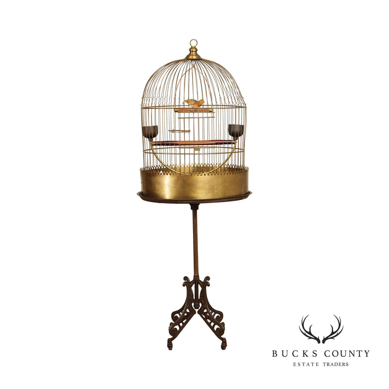 Rare antique standing hendrix brass birdcage - farm & garden - by owner -  sale - craigslist
