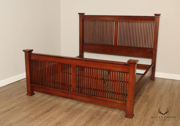 STICKLEY MISSION COLLECTION KING SIZE OAK PRAIRIE BED
