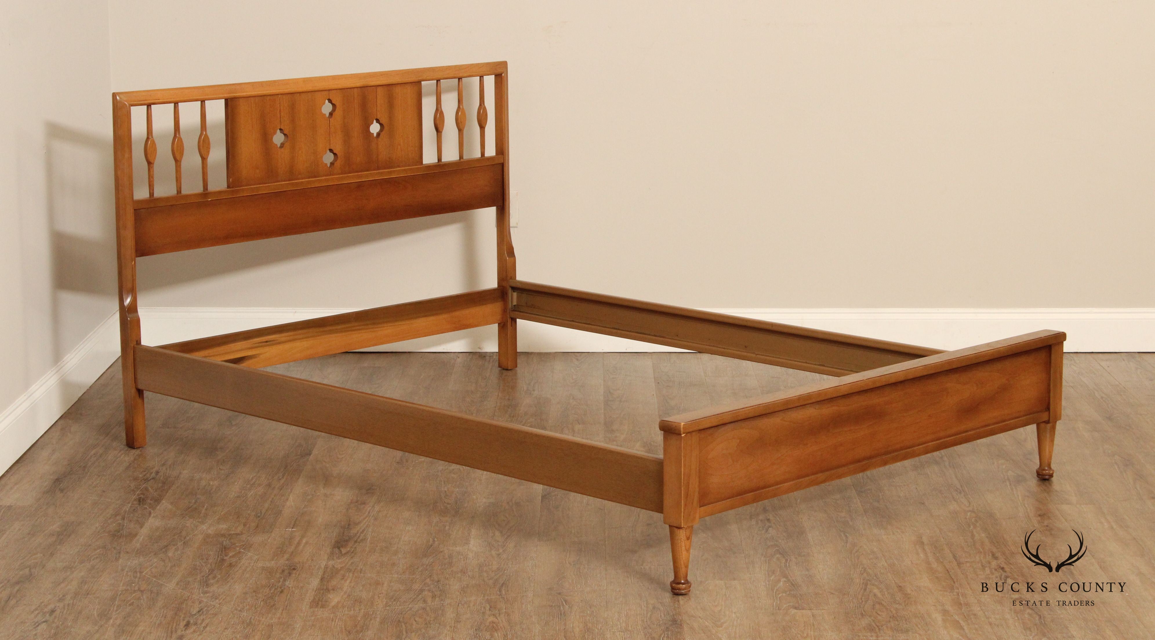 American of Martinsville Mid Century Modern Walnut Full Bed Frame