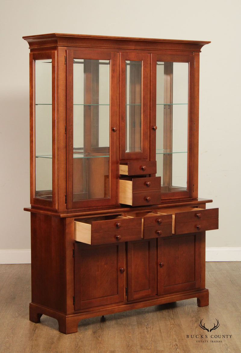 Stanley Traditional Shaker Style Maple China Cabinet