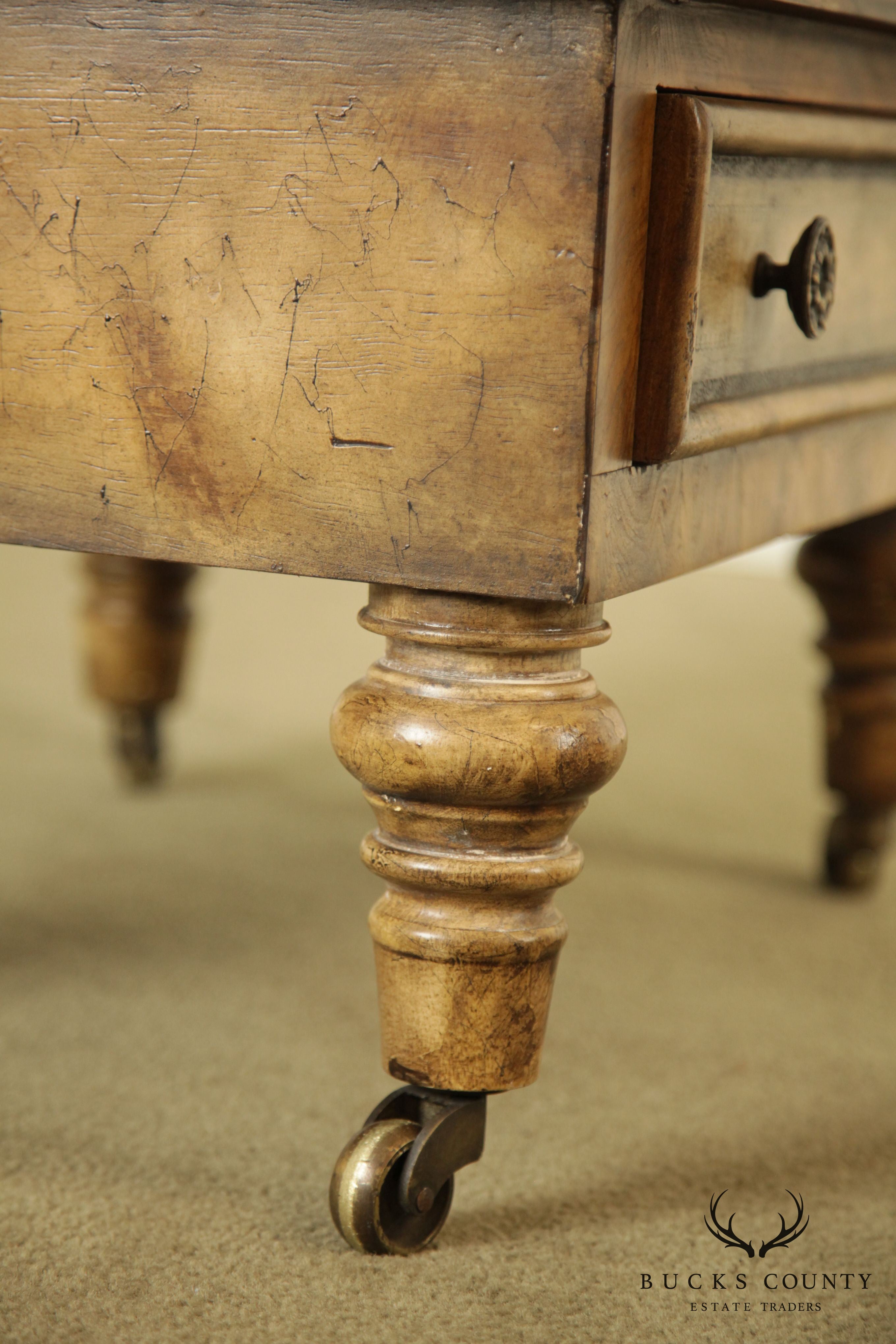 Regency Style Canterbury Magazine Rack with Drawer