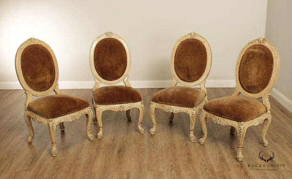 French Provincial Style Set of Four Dining Chairs