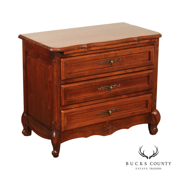 French Country Style Three Drawer Nightstand Chest