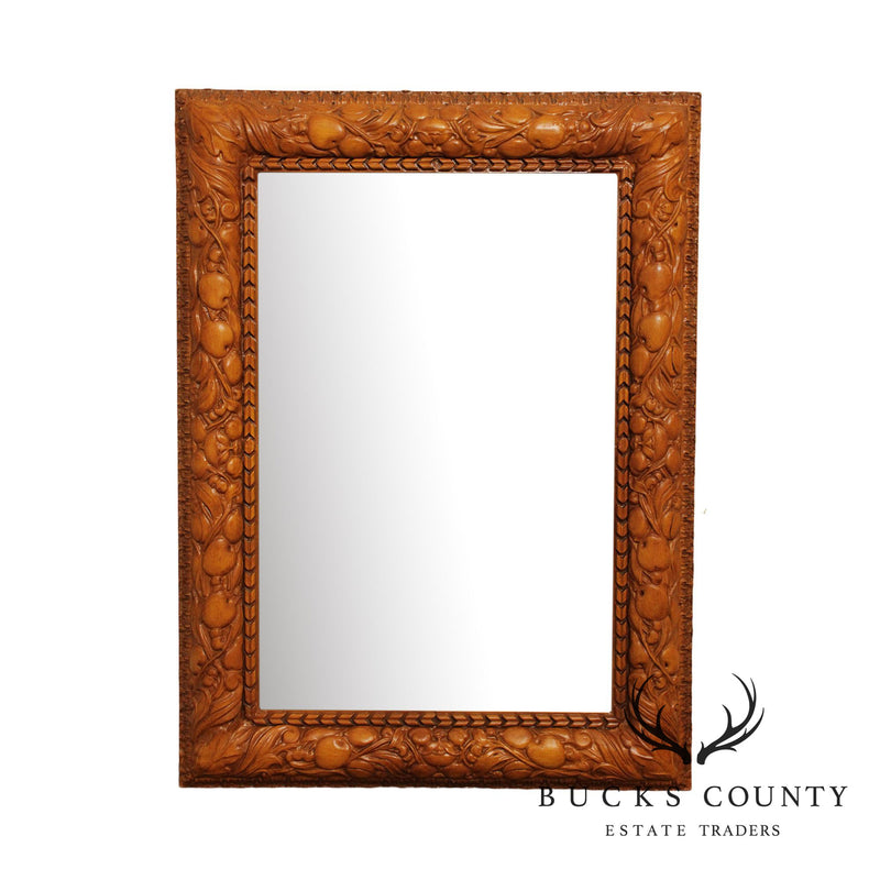 Friedman Brothers Fruit Carved Beveled Wall Mirror