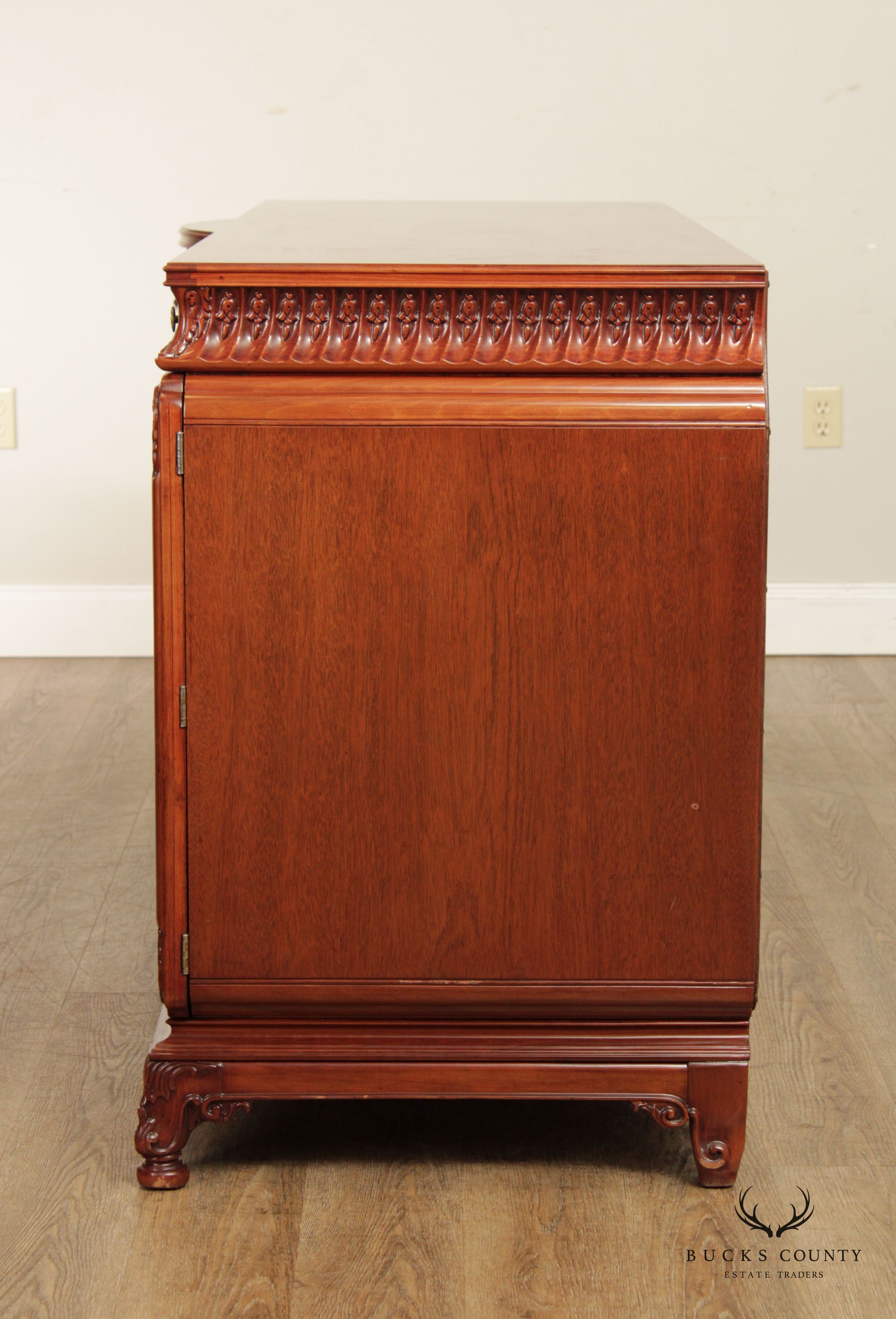 Chinese Chippendale Style Mahogany Chest of Drawers